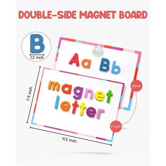 Classroom Magnetic Alphabet Letters Kit 234 Pcs with Double - Side Magnet Board - Picture 3 of 6
